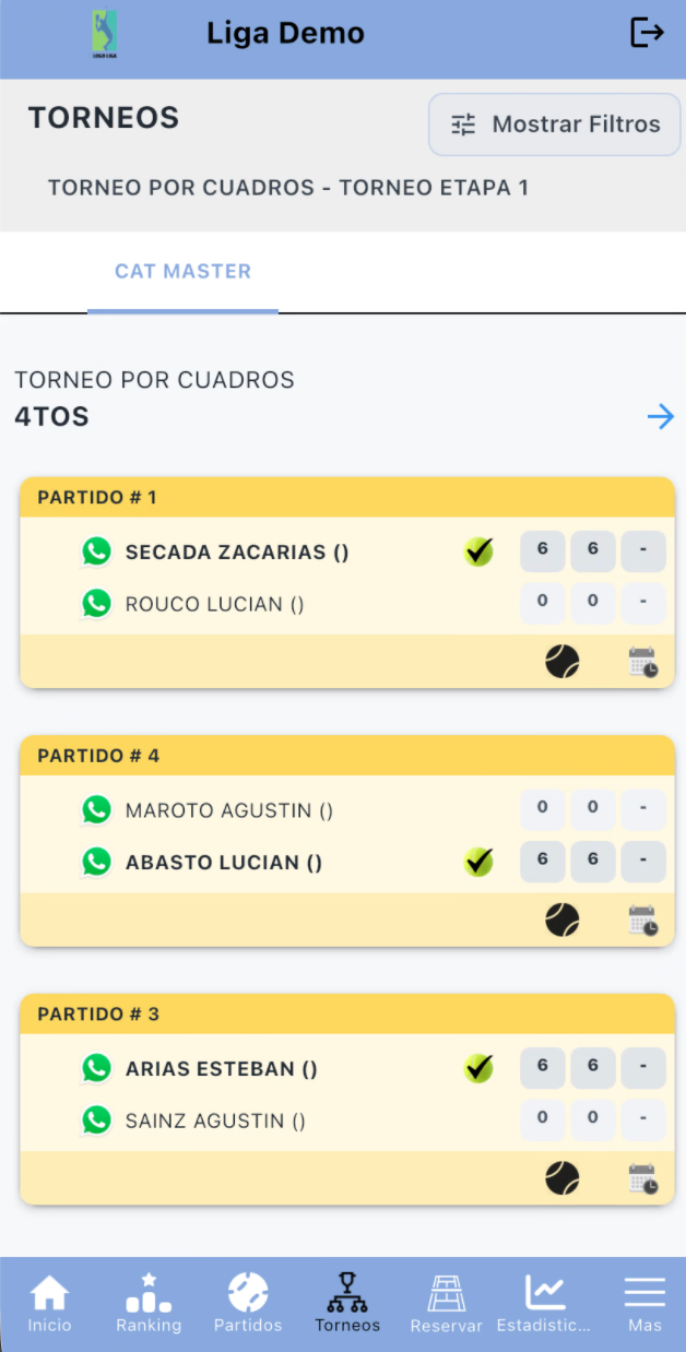 Torneos en Proleague Tennis & Paddle